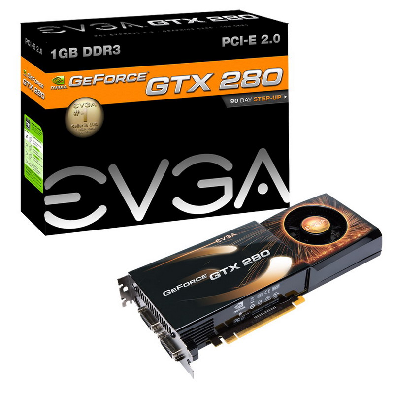 Karta graficzna EVGA GeForce GTX 280 1024 MB DDR3 / 512bit T / D PCI-E (0.8ns) (602 / 2214)