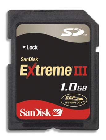 Karta pamięci SD Sandisk Extreme III 1GB
