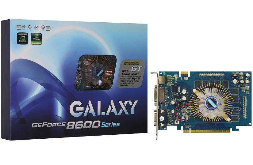 Karta graficzna Galaxy GeForce 8600GT 512MB DDR3 / 128bit TV / DVI PCI-E (pasywny Cooler Master Heatpipe)
