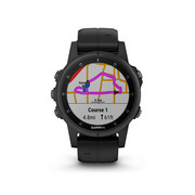 Zegarek sportowy z GPS Garmin Fenix 5S Plus Sapphire czarny (010-01987-03)