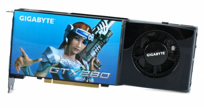Karta graficzna Gigabyte GeForce GTX 280 1024MB DDR3 / 512bit TV / DVI PCI-E (0.8ns) (602 / 2214)