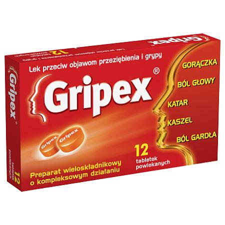 Gripex tabletki powlekane 12 szt. Us Pharmacia