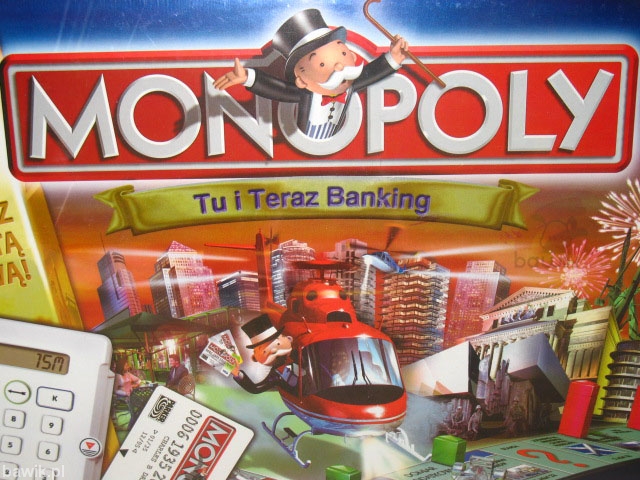 Hasbro Parker Monopoly Tu i Teraz Banking 00114