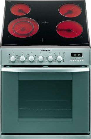 Kuchnia z płytą ceramiczną Ariston HB86C2IX + KBH6014D(BI)