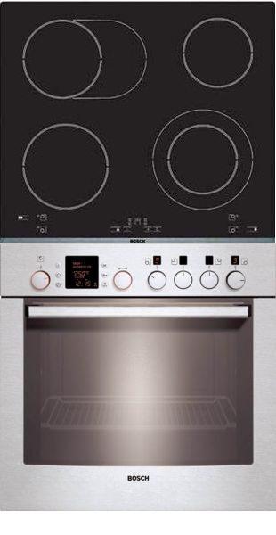 Piekarnik z płytą ceramiczną Bosch HEN384750 + NKN675T01