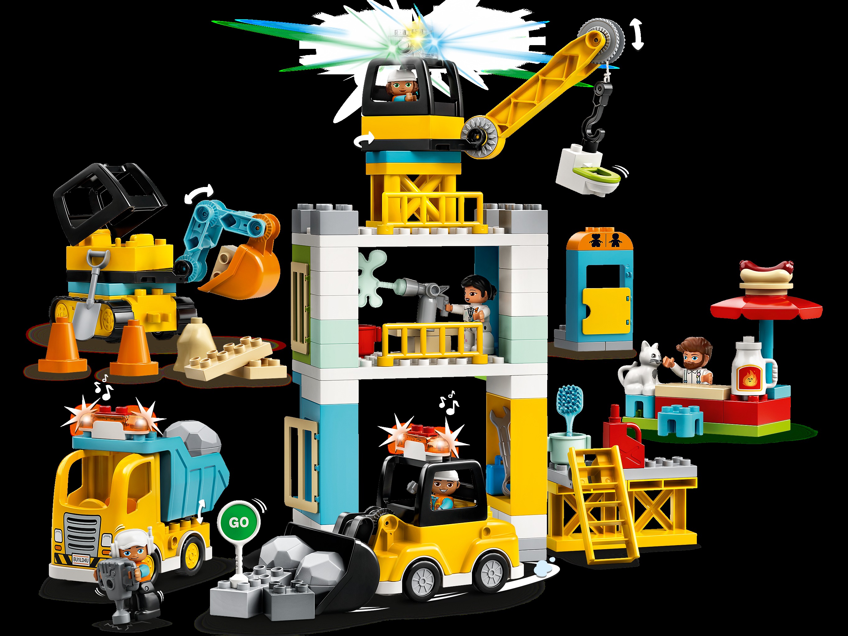 LEGO Duplo 10933 - Żuraw wieżowy i budowa