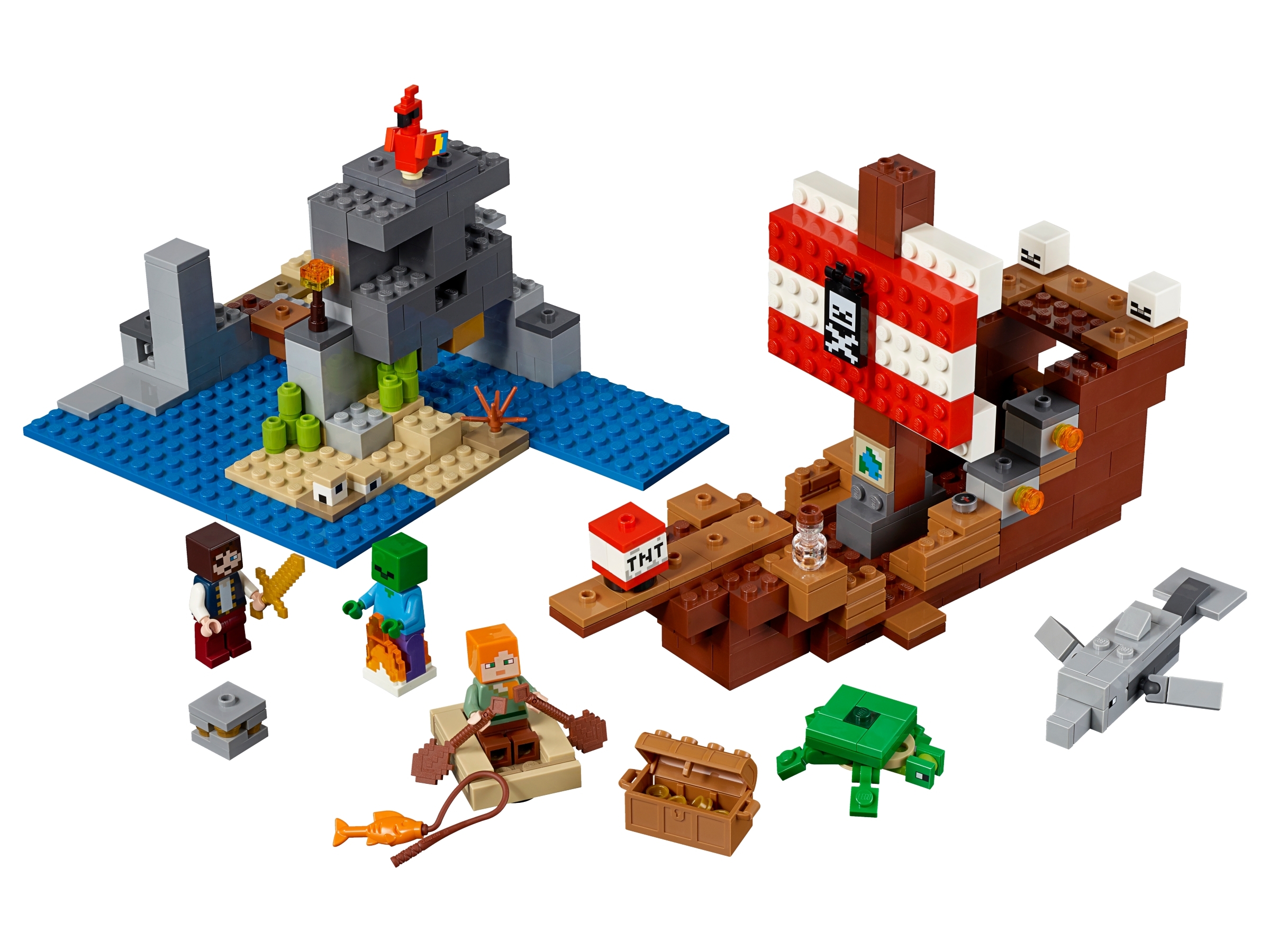 Klocki Lego Minecraft 21152 Przygoda na statku pirackim