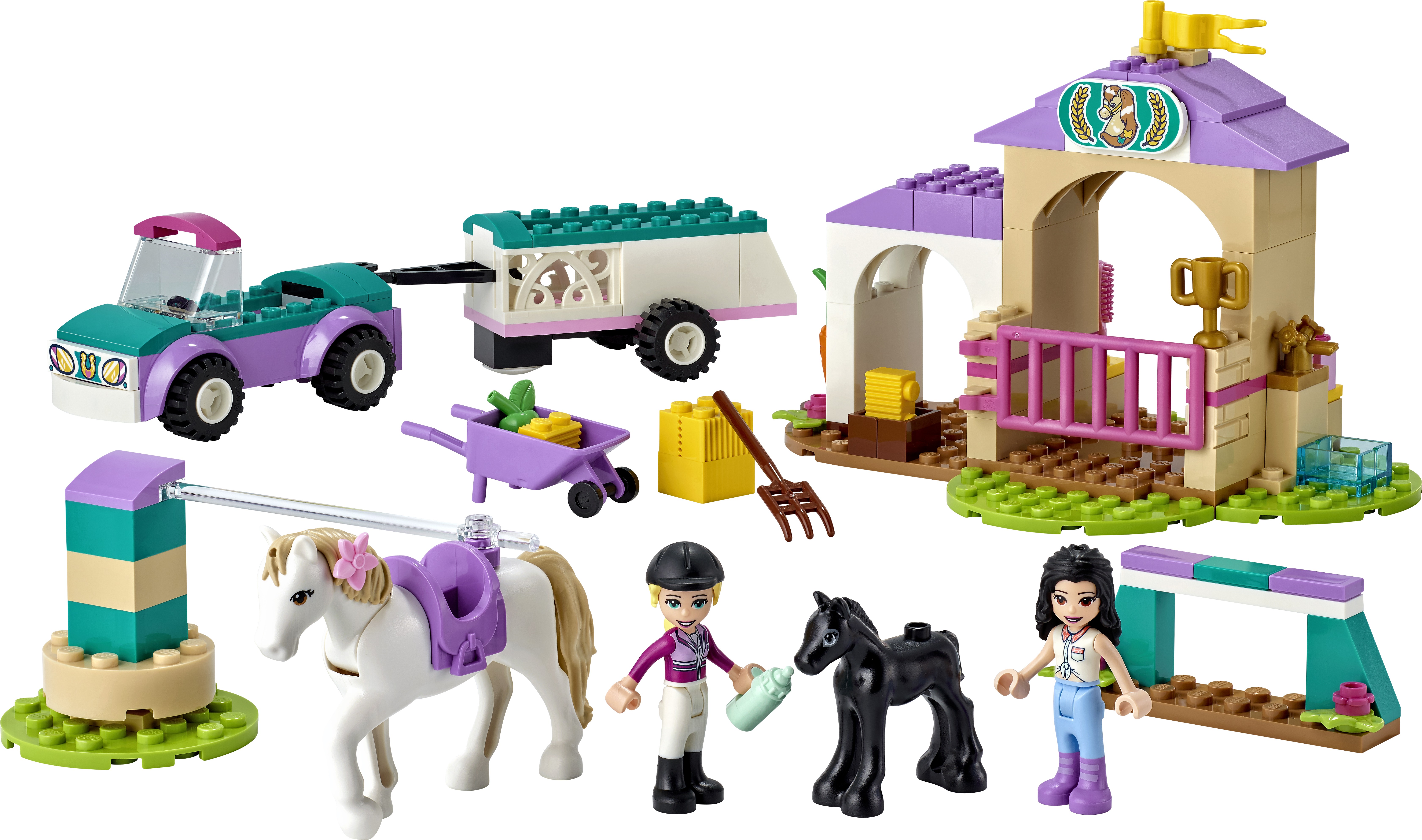 LEGO Friends 41441 - Szkółka jeździecka i przyczepa dla konia