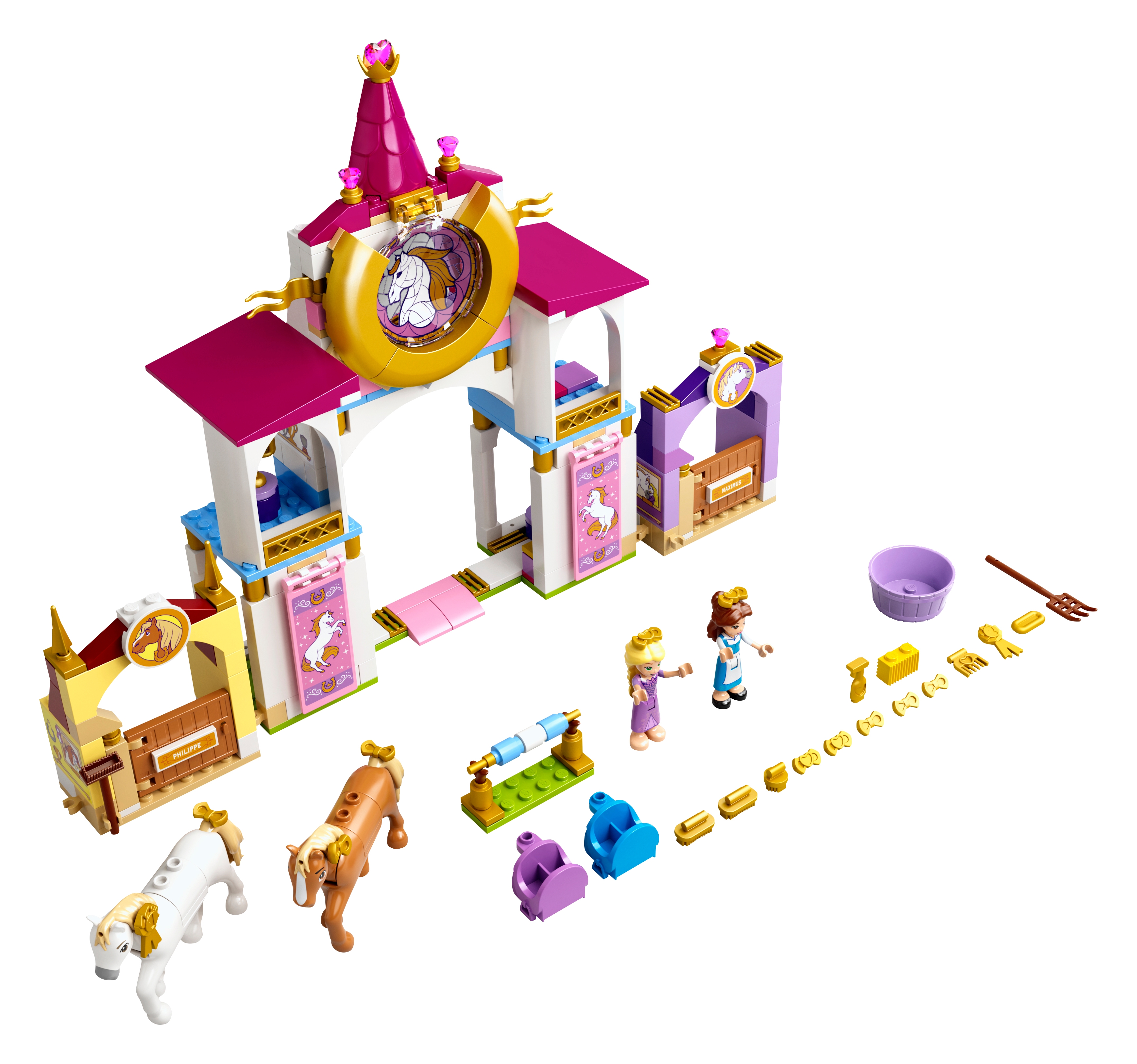 LEGO Disney 43195 - Królewskie stajnie Belli i Roszpunki