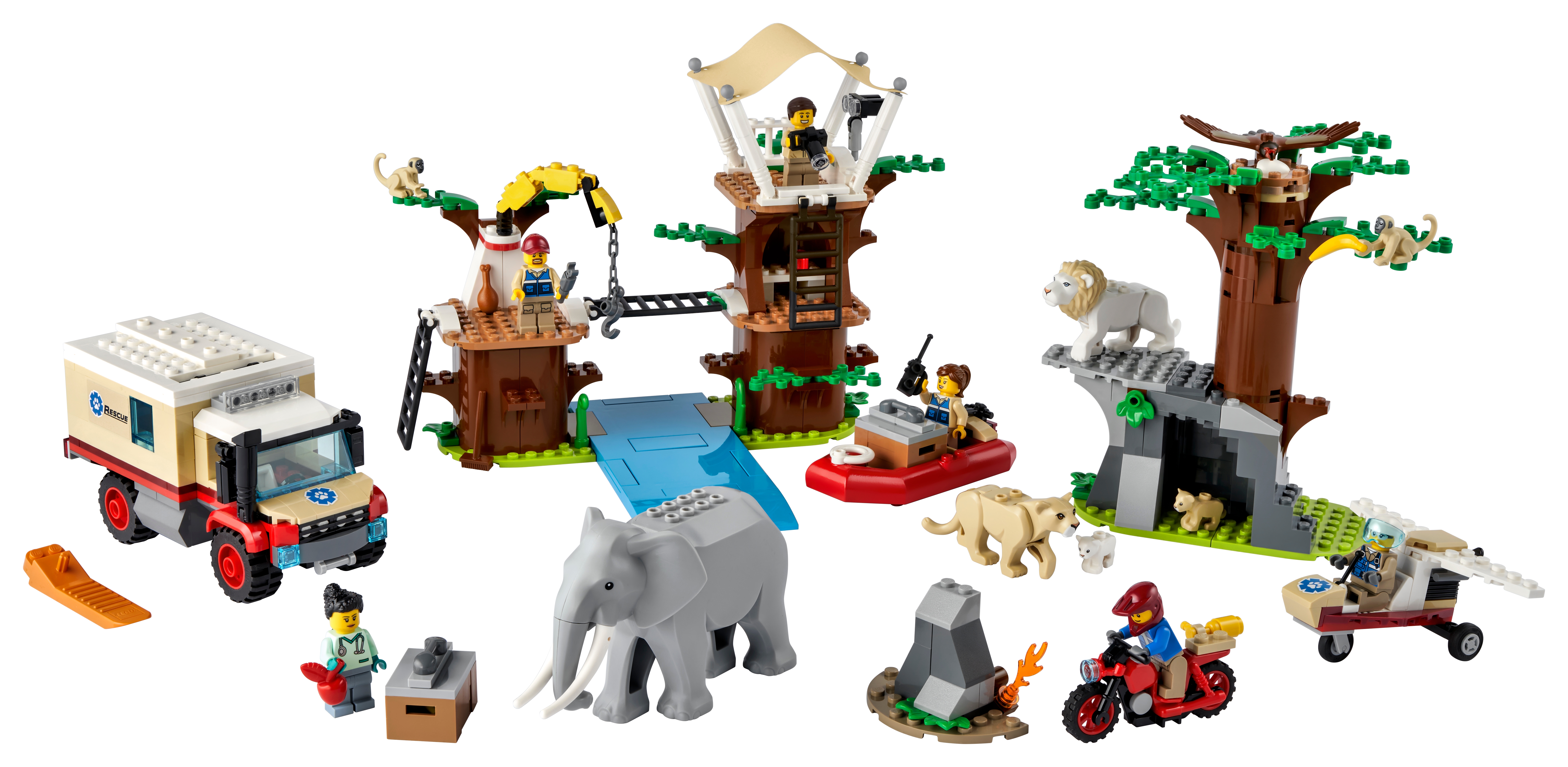 LEGO City 60307 - Obóz ratowników dzikich zwierząt