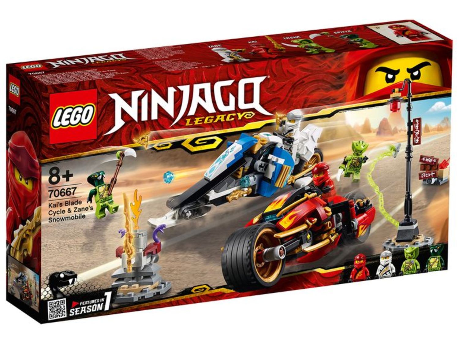 LEGO NINJAGO 70667 MOTOCYKL KAIA I SKUTER ZANE'A