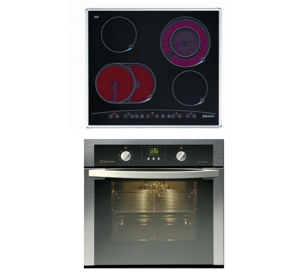 Kuchnia z płytą ceramiczną Mastercook M8EKP FX + C2 D60 Z2 X