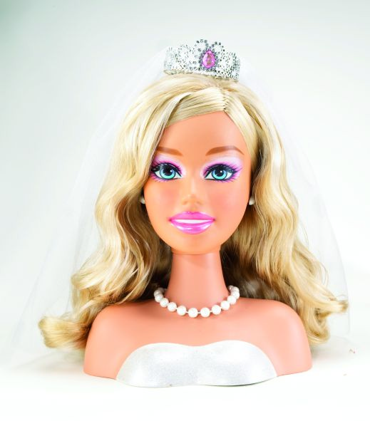 Mattel Barbie Ślubny blask Głowa do stylizacji N4971