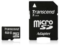 Karta pamięci Transcend microSDHC 4GB Class2