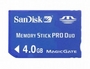 Karta pamięci MS PRO Duo SanDisk 4GB