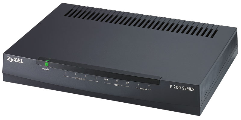 ZyXEL P-202H Plus v2 ISDN BRI Router Firewall, 4xLAN, 2xRJ11 PHONE, 2xVPN