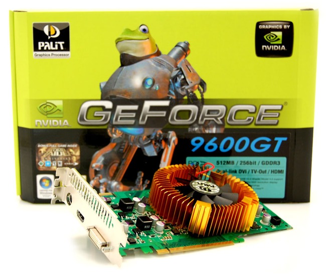 Karta graficzna Palit GeForce 9600GT 512MB DDR3 / 256bit HDMI / DVI / DP PCI-E