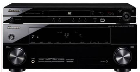 Zestaw kina domowego bez głośników Pioneer VSX-820 + DV-420