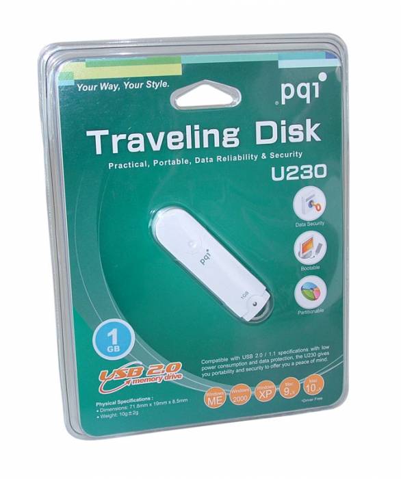 Pamięć przenośna PQI USB U230 TRAVELING DISK 1GB USB2.0