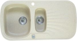 DEANTE BETA zlewozmywak granitowy 1,5 komory z ociekaczem, kolor GRAFITOWY  ZUB 2513