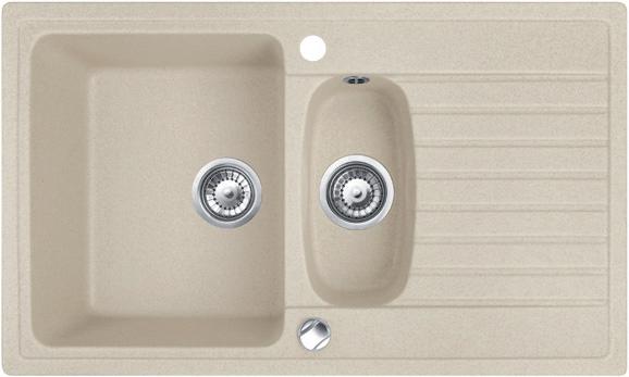 DEANTE REFLEX zlewozmywak granitowy 1,5-komorowy z ociekaczem, kolor SAFARI  ZUX 1513